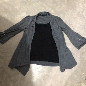 Notations long sleeve women’s medium black and gray